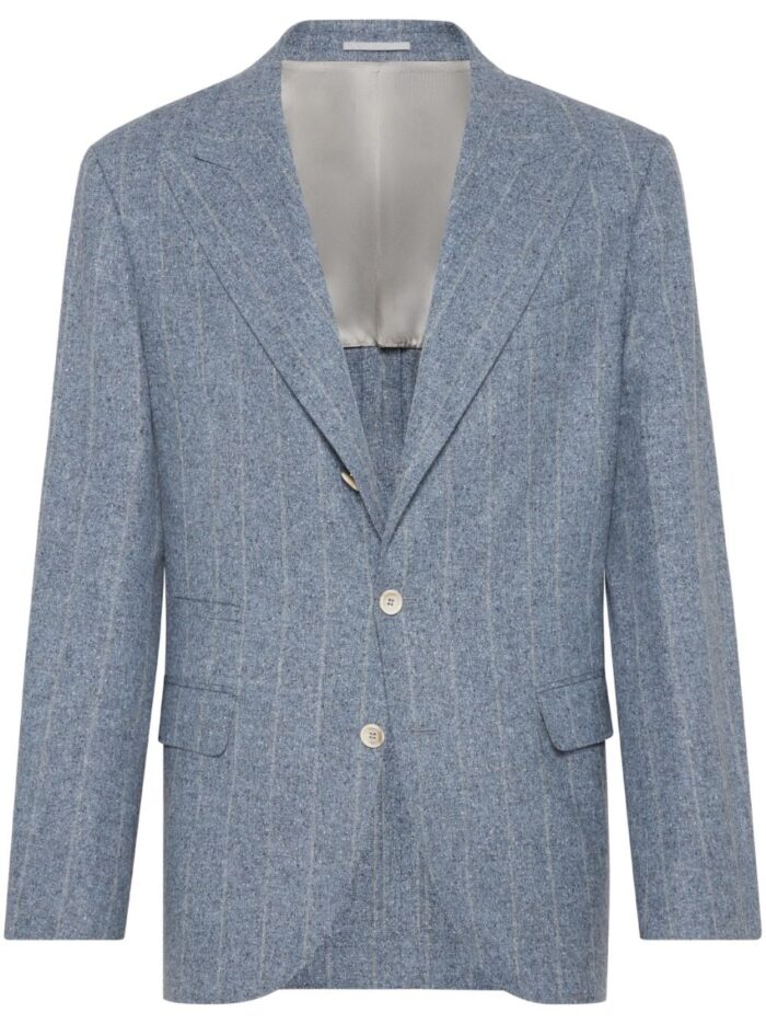 BRUNELLO CUCINELLI GIACCA AZZURRA - LIGHT BLUE