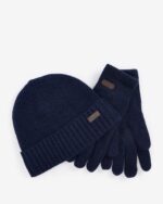 BARBOUR SET CAPPELLO E GUANTI BLU