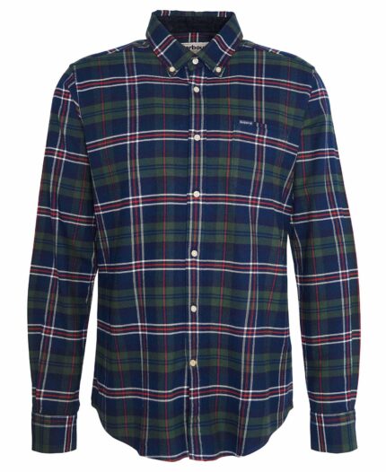 BARBOUR CAMICIA BLU/VERDE