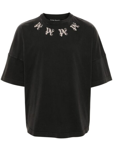 PALM ANGELS T-SHIRT GRIGIO SCURO