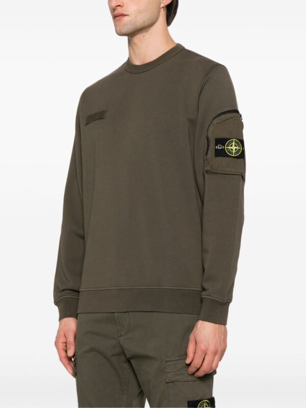 STONE ISLAND FELPA VERDE TERRA