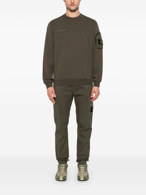 STONE ISLAND FELPA VERDE TERRA