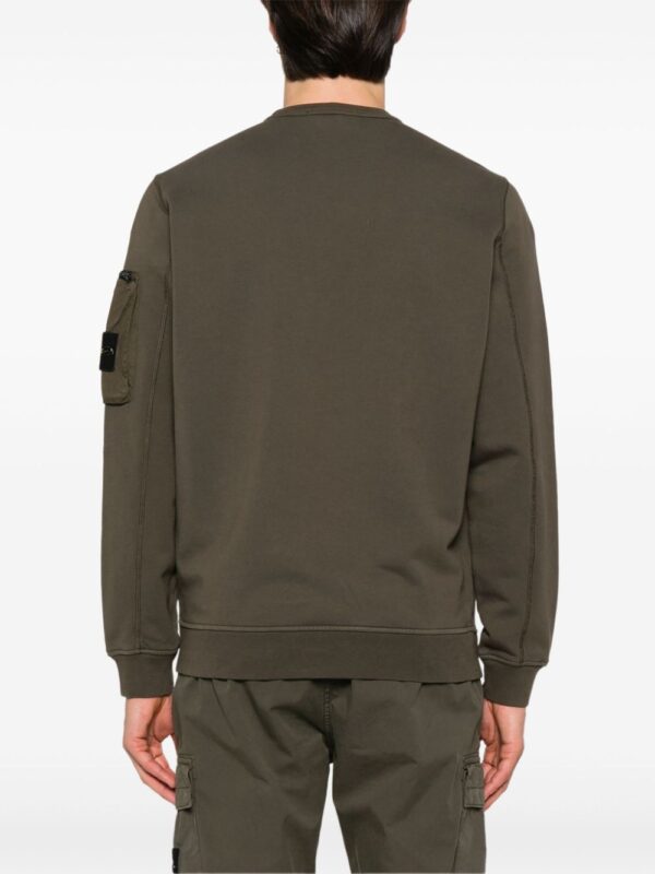 STONE ISLAND FELPA VERDE TERRA