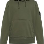 STONE ISLAND FELPA VERDE MILITARE