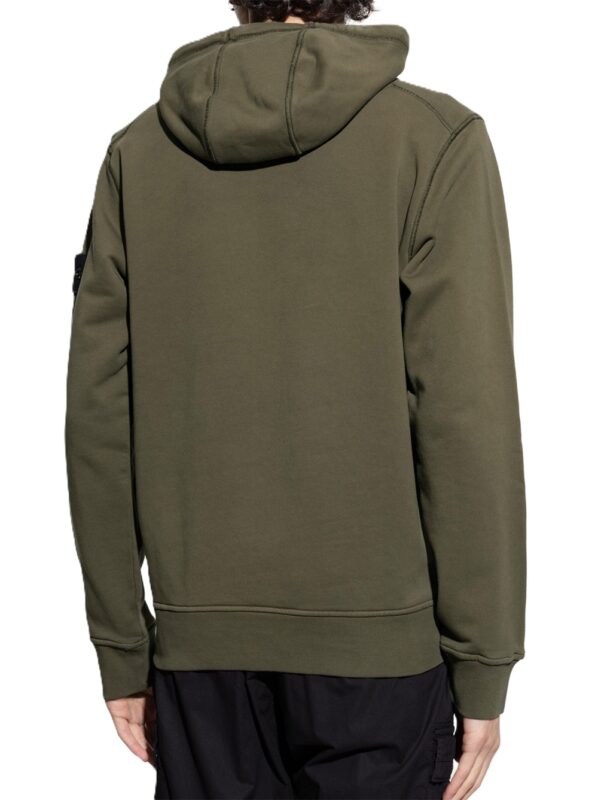 STONE ISLAND FELPA VERDE MILITARE