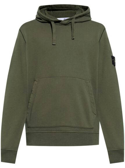 STONE ISLAND FELPA VERDE MILITARE