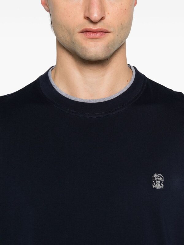 BRUNELLO CUCINELLI T-SHIRT BLU