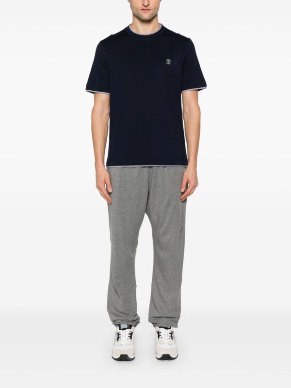 BRUNELLO CUCINELLI T-SHIRT BLU