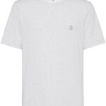 BRUNELLO CUCINELLI T-SHIRT GRIGIO CHIARO