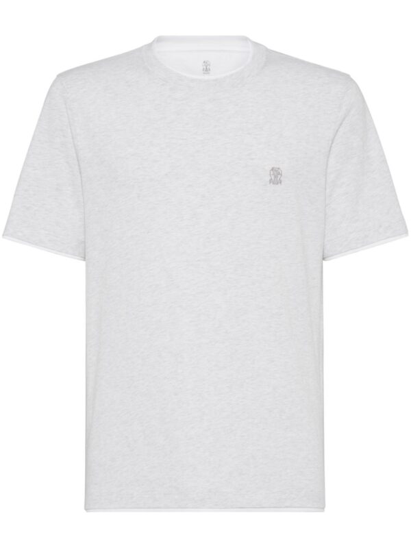 BRUNELLO CUCINELLI T-SHIRT GRIGIO CHIARO