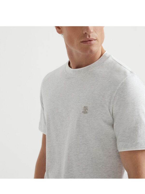 BRUNELLO CUCINELLI T-SHIRT GRIGIO CHIARO