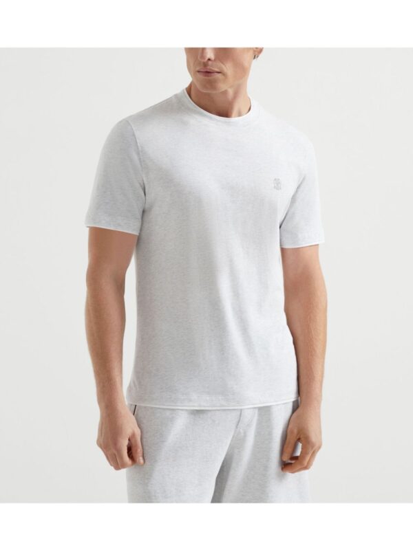 BRUNELLO CUCINELLI T-SHIRT GRIGIO CHIARO