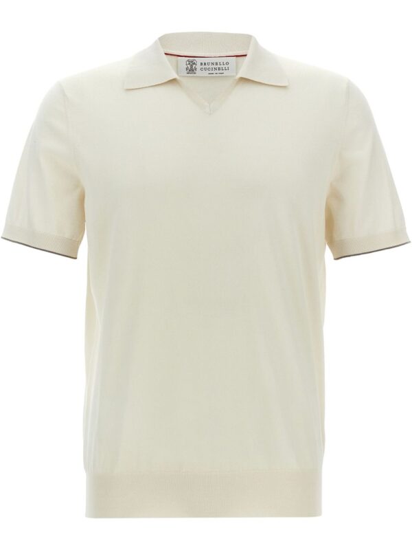 BRUNELLO CUCINELLI POLO PANNA