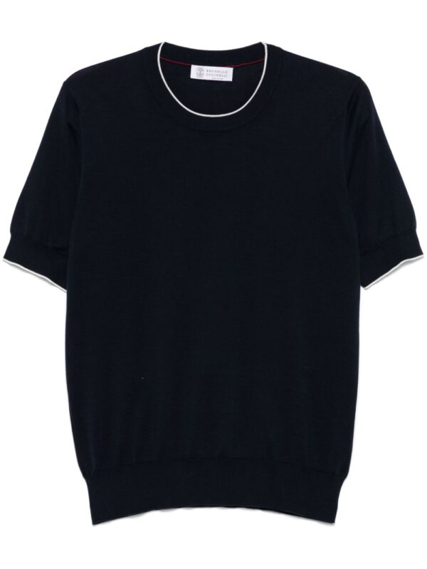 BRUNELLO CUCINELLI T-SHIRT BLU