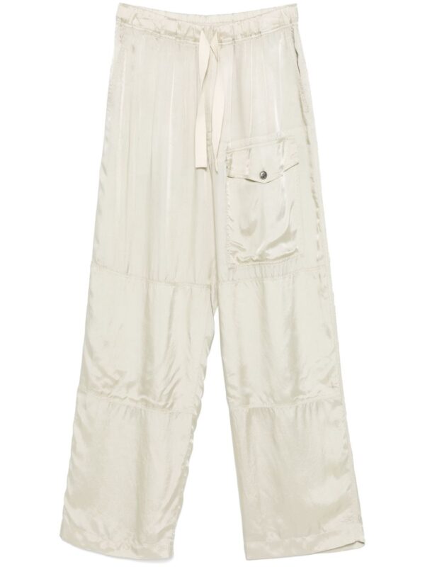DRIES VAN NOTEN PANTALONI BIANCO AVORIO
