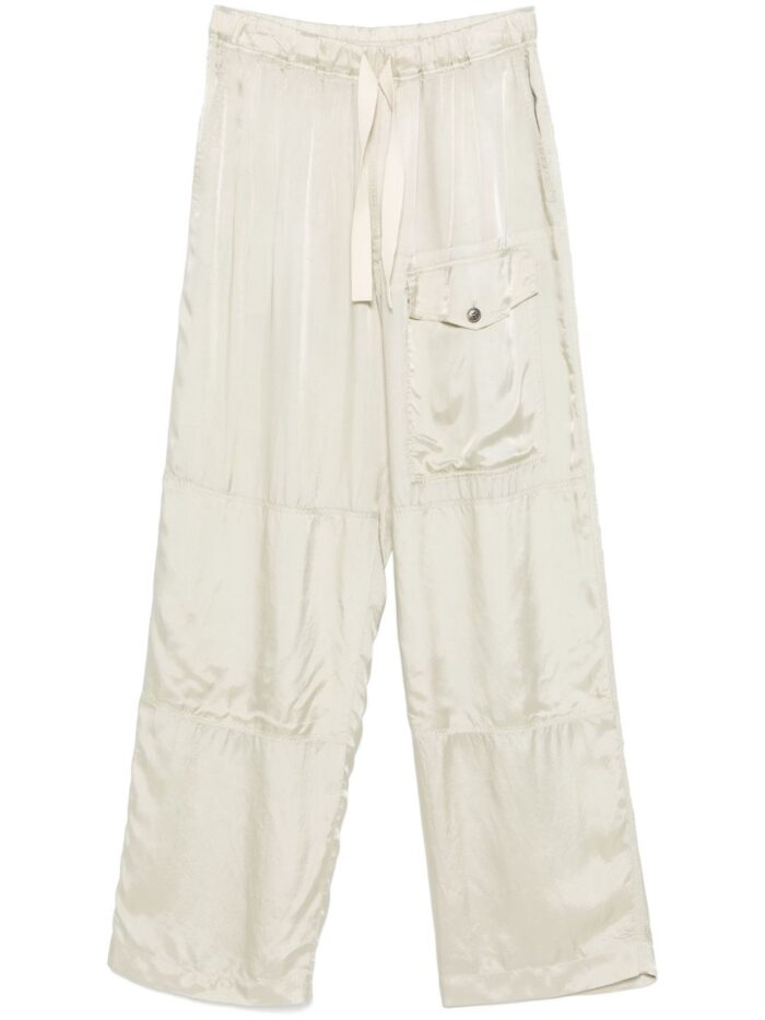 DRIES VAN NOTEN PANTALONI BIANCO AVORIO