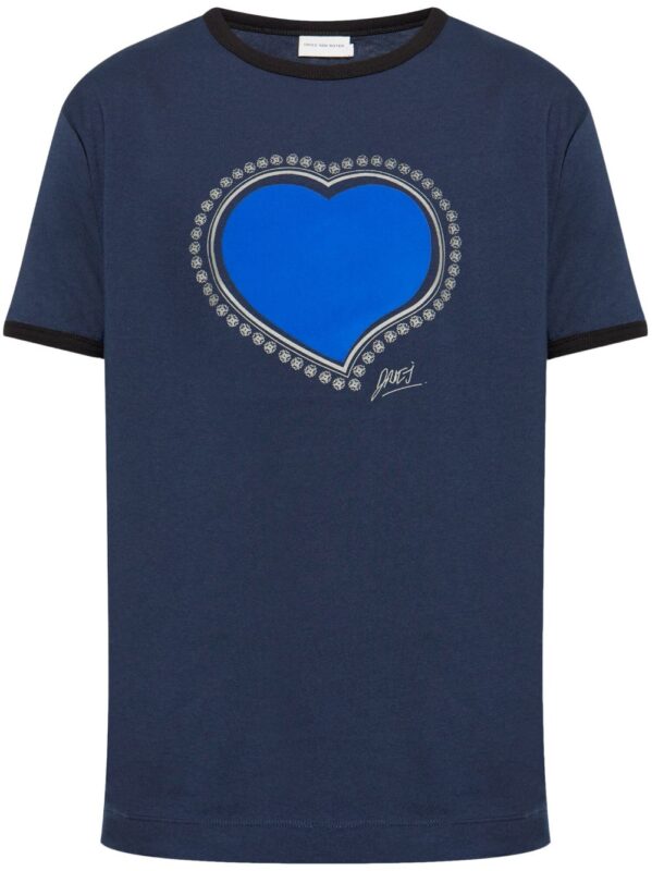DRIES VAN NOTEN T-SHIRT BLU
