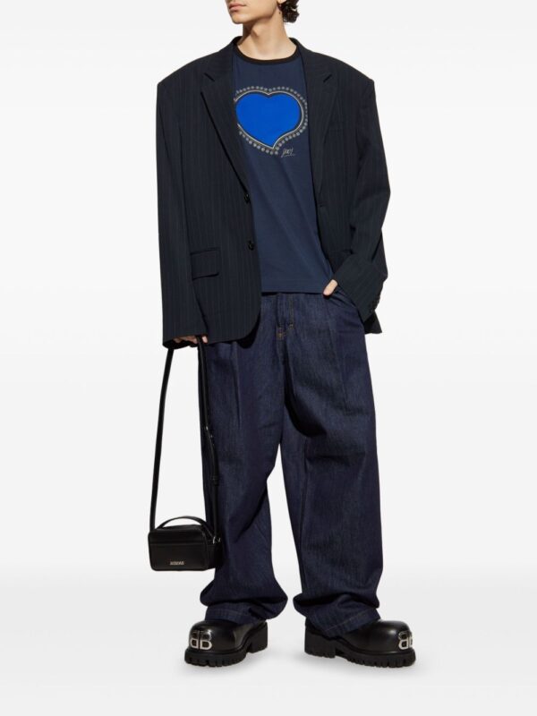 DRIES VAN NOTEN T-SHIRT BLU