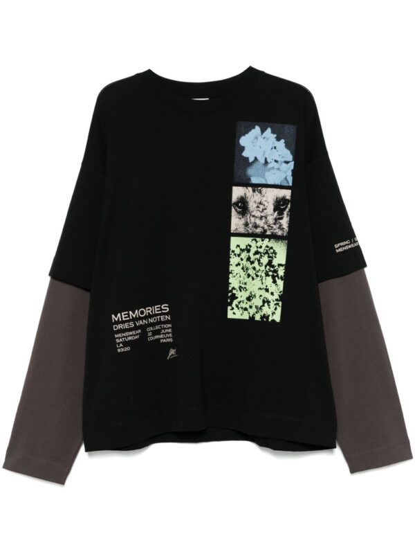 DRIES VAN NOTEN T-SHIRT NERO