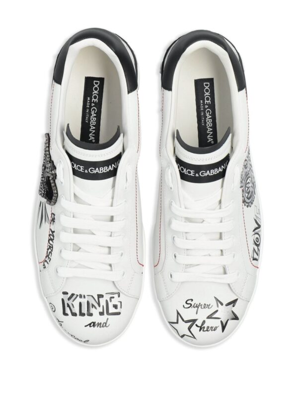 DOLCE & GABBANA SNEAKERS BIANCO/MULTICOLOR PORTOFINO