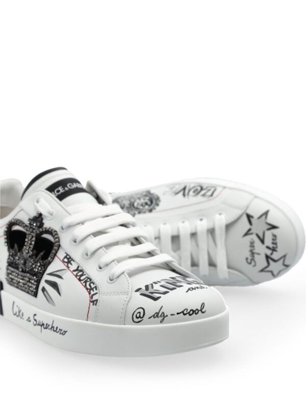 DOLCE & GABBANA SNEAKERS BIANCO/MULTICOLOR PORTOFINO