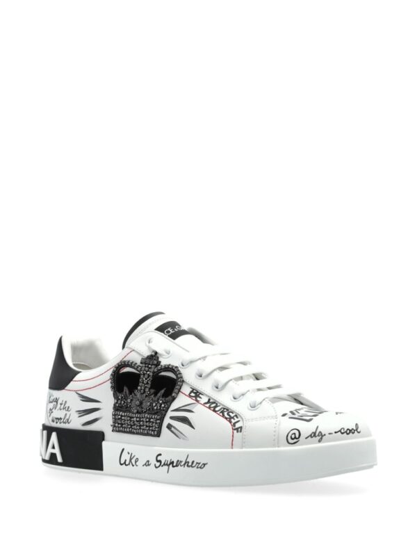 DOLCE & GABBANA SNEAKERS BIANCO/MULTICOLOR PORTOFINO