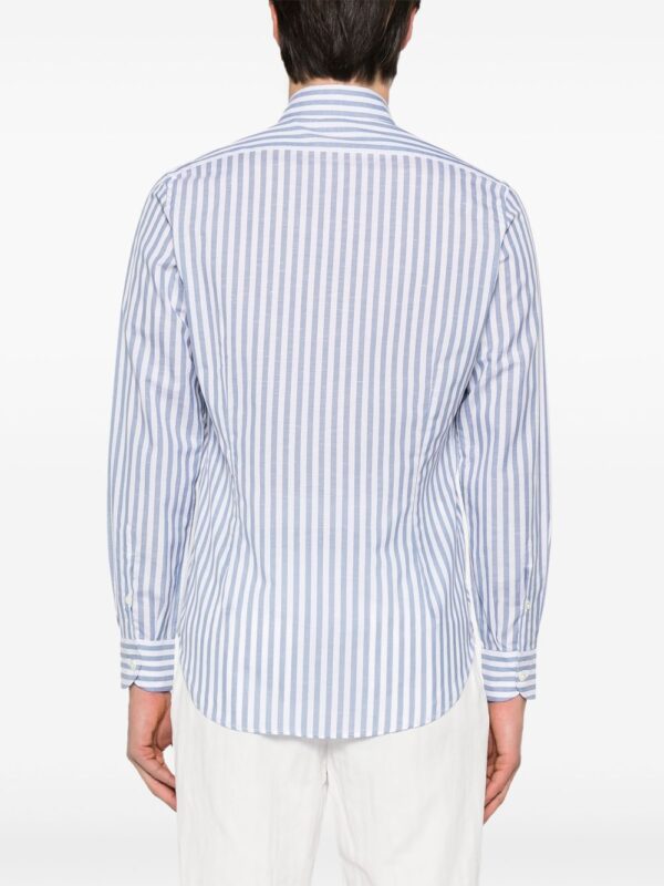 ELEVENTY CAMICIA DENIM BLU BIANCO