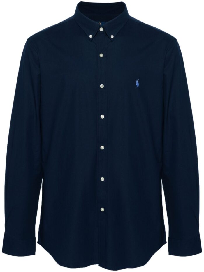 POLO RALPH LAUREN CAMICIA BLU SCURO