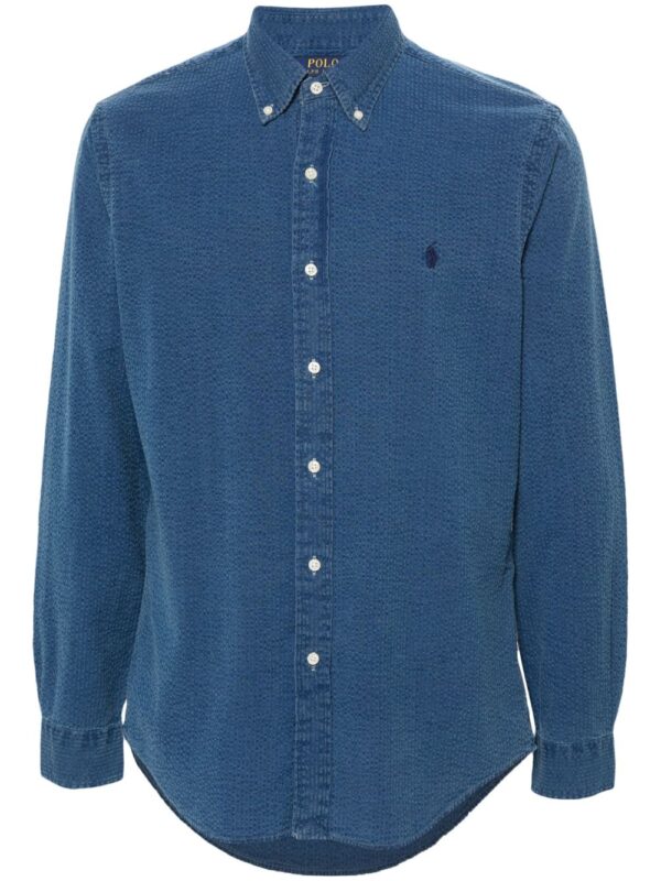POLO RALPH LAUREN CAMICIA BLU DENIM