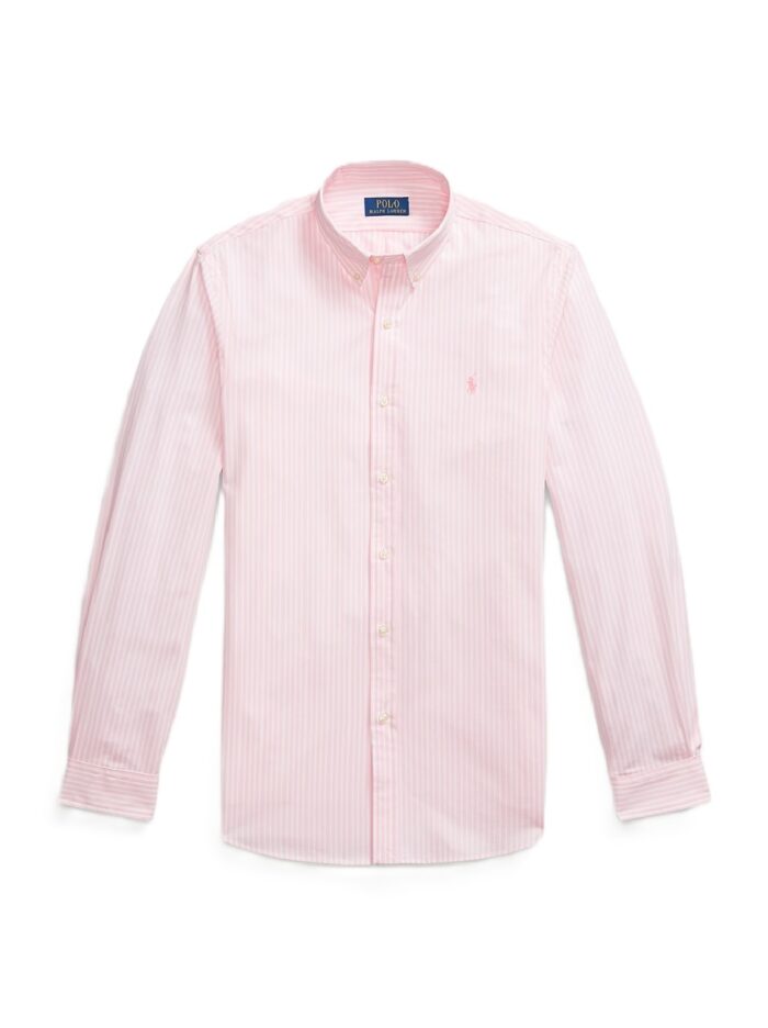 POLO RALPH LAUREN CAMICIA ROSA/BIANCO