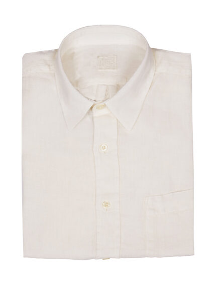 120% LINO CAMICIA MILK SLIM