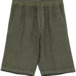 120% LINO BERMUDA VERDE MILITARE