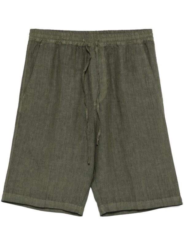 120% LINO BERMUDA VERDE MILITARE