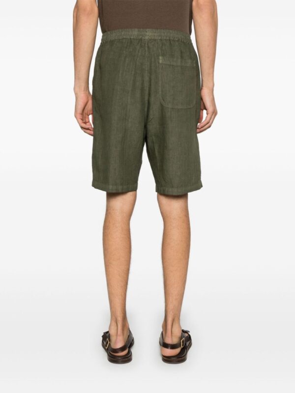 120% LINO BERMUDA VERDE MILITARE