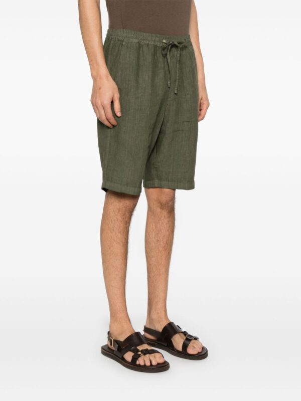 120% LINO BERMUDA VERDE MILITARE