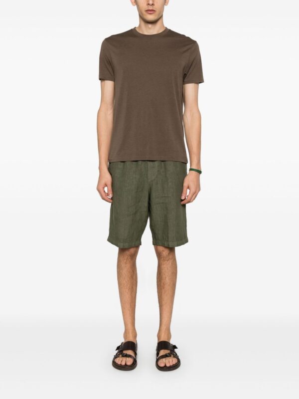 120% LINO BERMUDA VERDE MILITARE