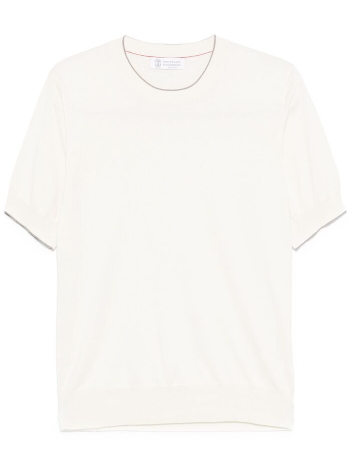 BRUNELLO CUCINELLI T-SHIRT ECRU