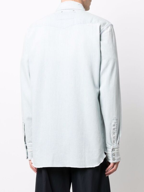 GOLDEN GOOSE CAMICIA CELESTE