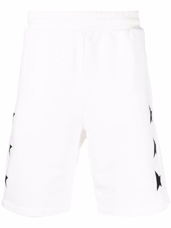 GOLDEN GOOSE BERMUDA BIANCO/NERO