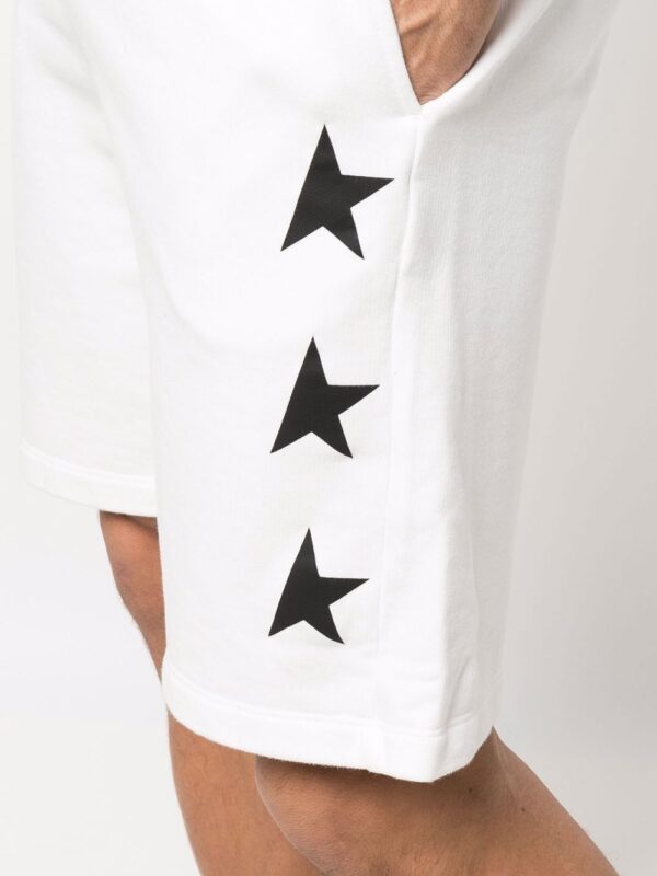 GOLDEN GOOSE BERMUDA BIANCO/NERO