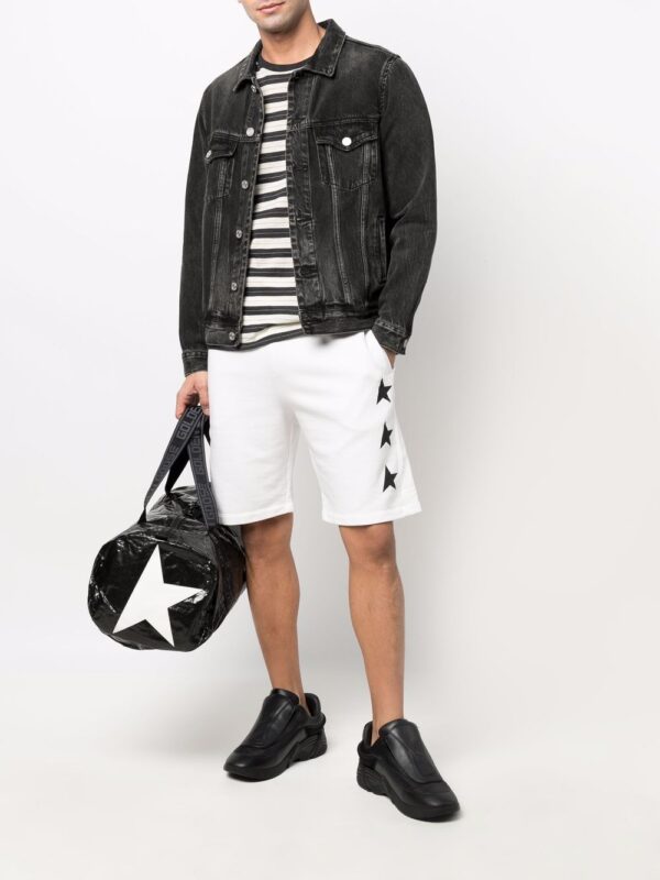 GOLDEN GOOSE BERMUDA BIANCO/NERO