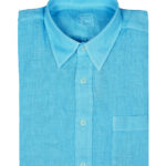 120% LINO CAMICIA AZZURRO
