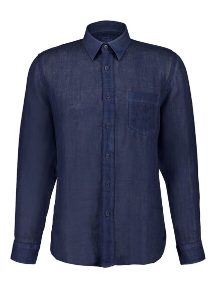 120% LINO CAMICIA BLU NAVY