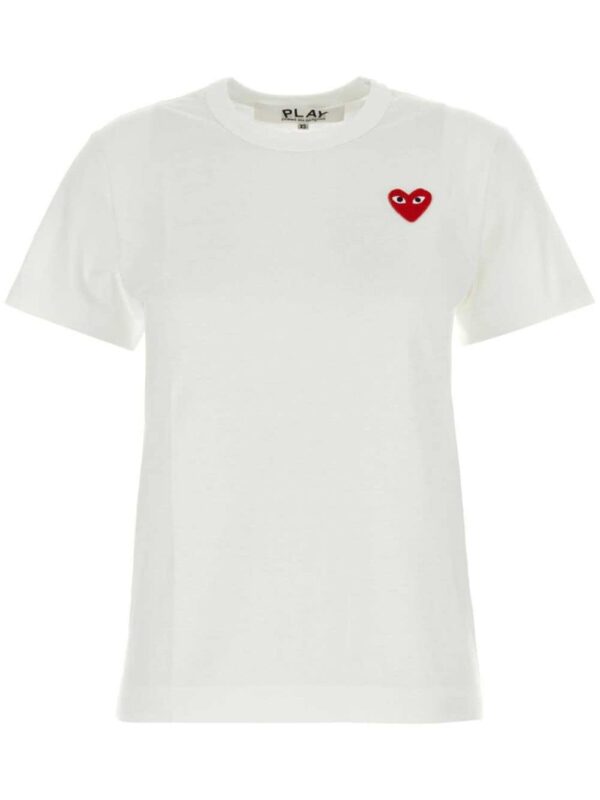 COMME DES GARCONS PLAY T-SHIRT BIANCO