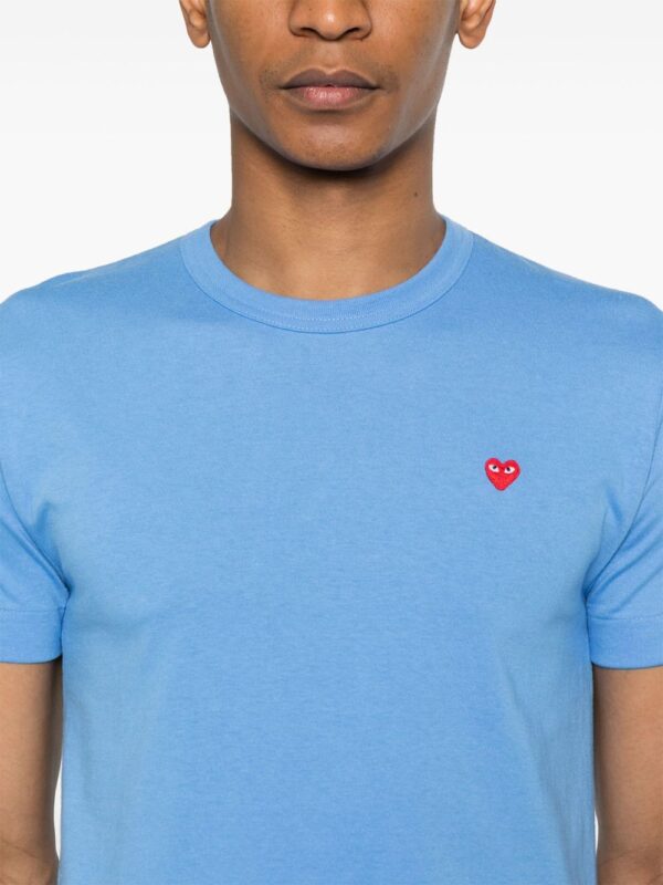 COMME DES GARCONS PLAY T-SHIRT AZZURRO