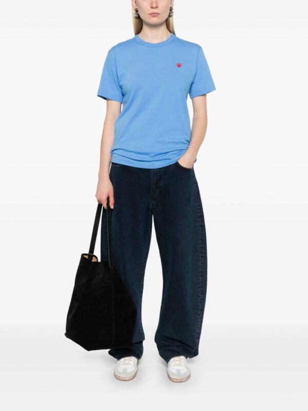 COMME DES GARCONS PLAY T-SHIRT AZZURRO