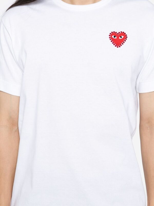 COMME DES GARCONS PLAY T-SHIRT BIANCO