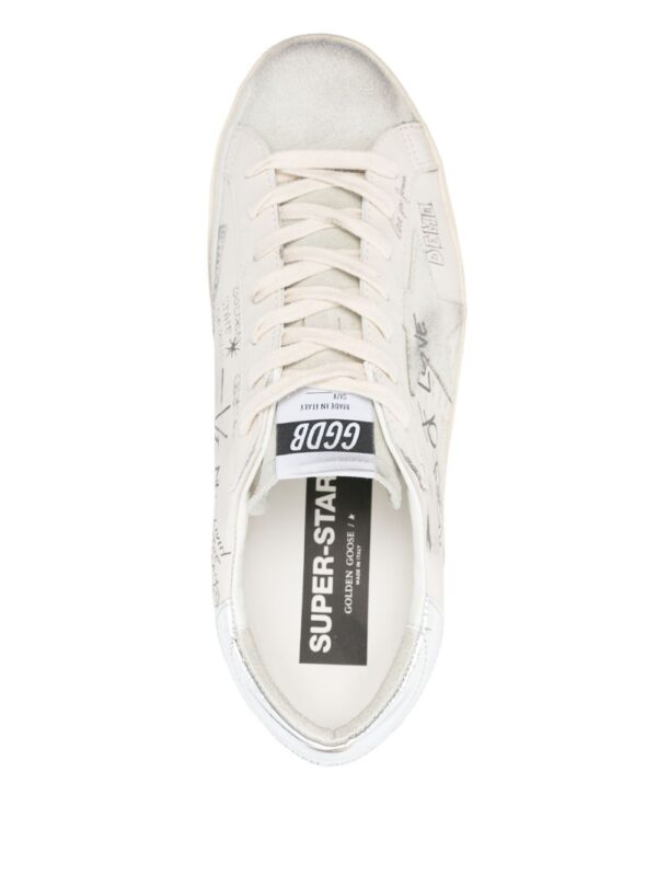 GOLDEN GOOSE SNEAKERS BIANCO/SILVER