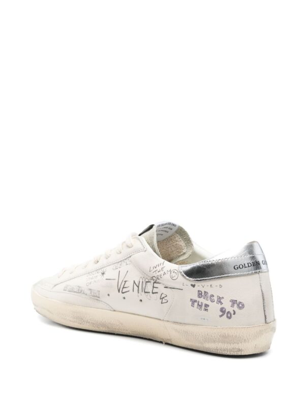 GOLDEN GOOSE SNEAKERS BIANCO/SILVER
