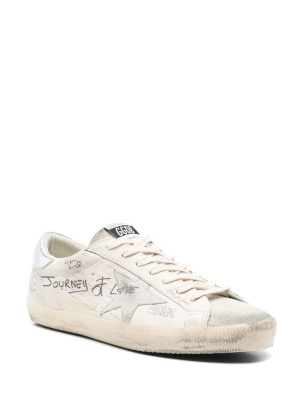 GOLDEN GOOSE SNEAKERS BIANCO/SILVER